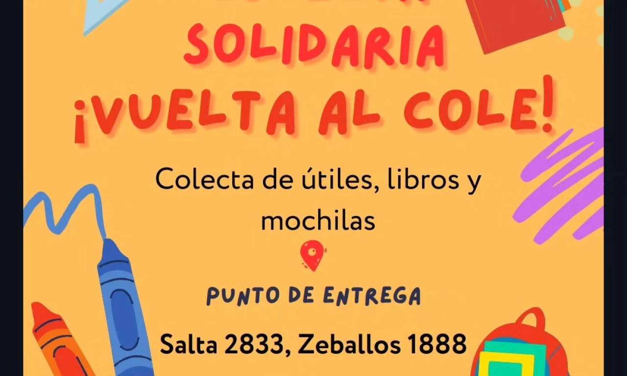 Colecta solidaria para la vuelta al cole