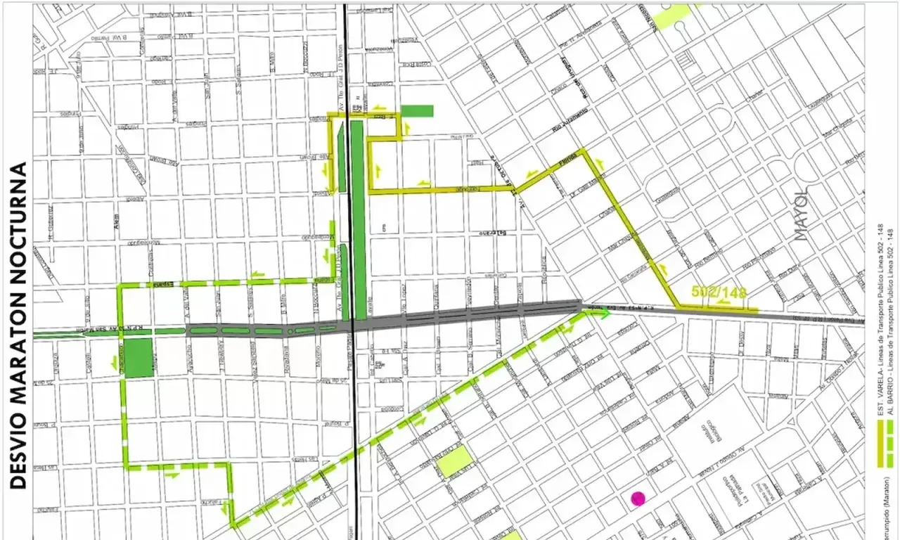 Maratón Nocturna: Ruta y Desvíos de Colectivos