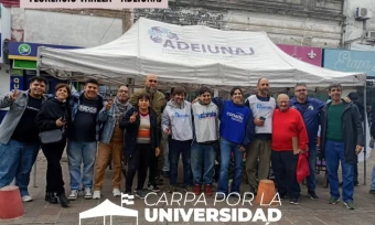 Docentes universitarios instalan carpas en todo el país