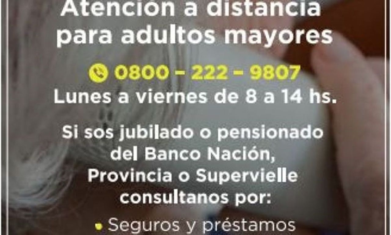 Nueva línea telefónica de atención a distancia para jubilados y pensionados 